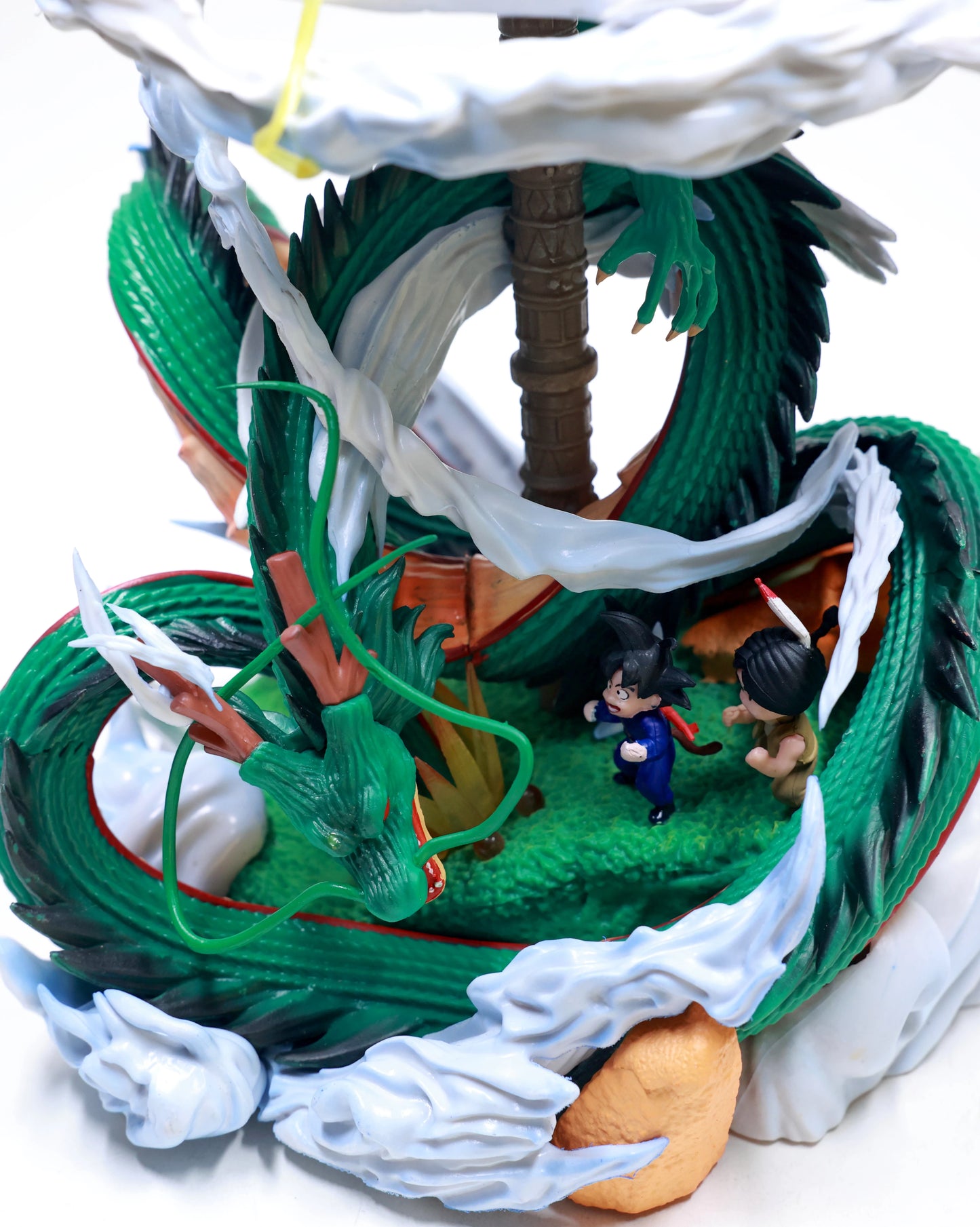 Shenron & Goku under cloud